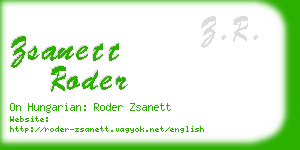 zsanett roder business card